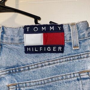 Tommy Hilfiger Light Blue Denim Jeans with Red White Navy Flag